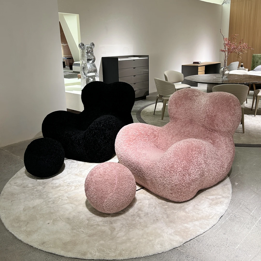 白灵【妈妈的怀抱】羊卷绒妈妈抱休闲椅客厅阳台现代懒人卧室沙发