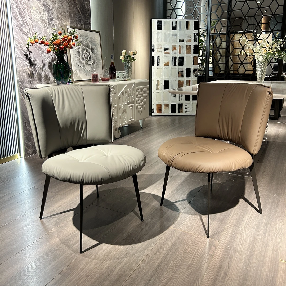 志琳【舒芙蕾餐椅】意式极简家用软包餐厅椅子设计师民宿咖啡厅椅