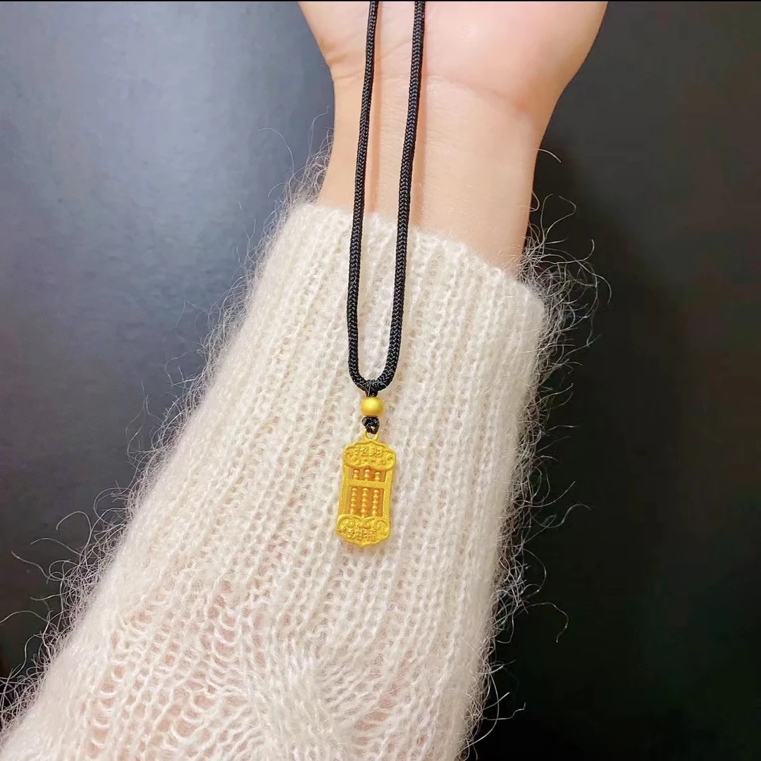 合金锦纶吊坠 时尚百搭如意算盘吊坠挂坠手工编绳精美吊坠项链