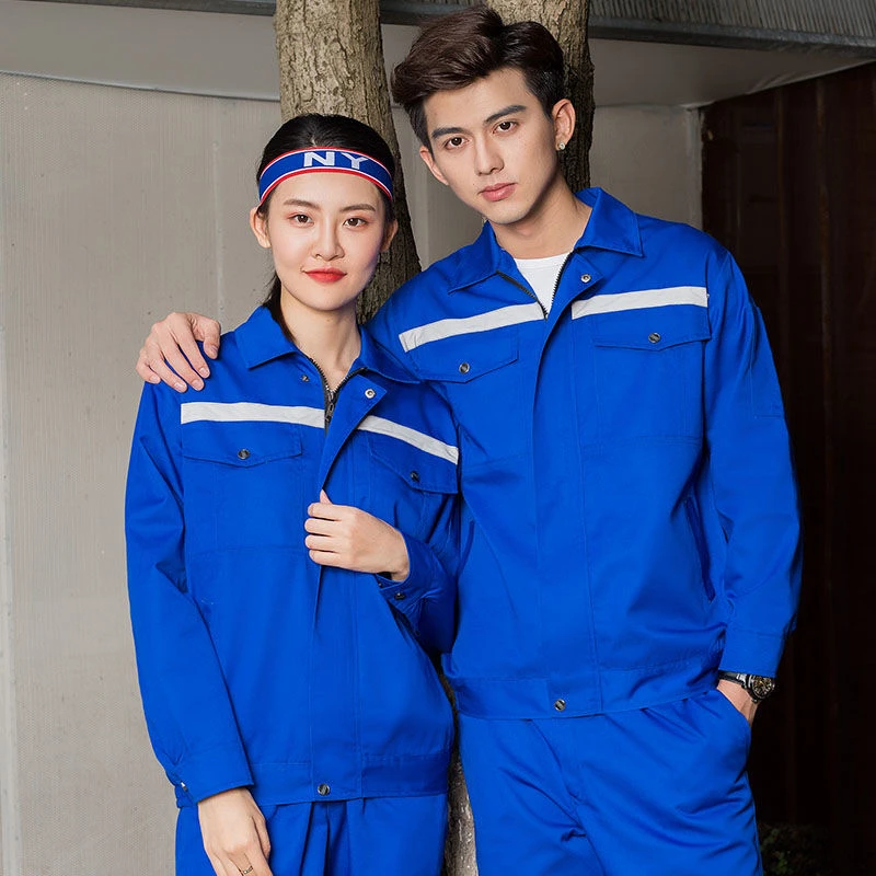 春秋男工作服长袖加厚耐磨耐脏工厂车间汽修环卫工作汽修服可定制