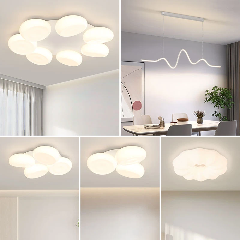 中山灯具高端吸顶灯现代简约风客厅大灯新款奶油风卧室灯餐厅吊灯