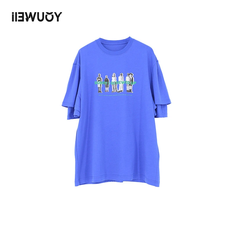 有尾有尾YOUWEI春夏双袖T恤 舒适秋款设计师品牌女装Y1122304