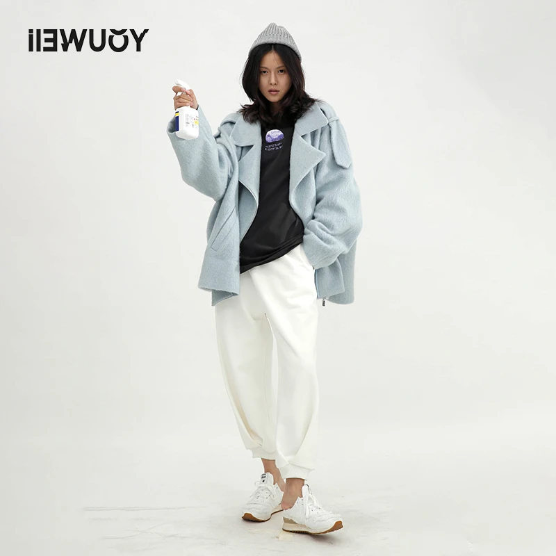 有尾YOUWEI立体刺绣脚口褶皱运动卫裤 女设计师束脚裤子Y5422402