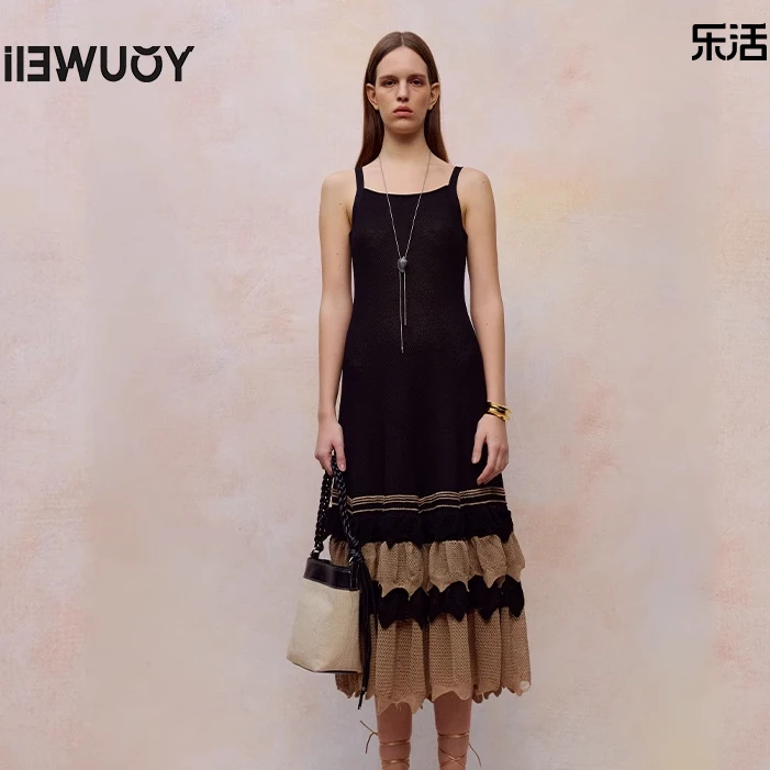 有尾YOUWEI钩花针织连衣裙夏季长裙设计师Y5724230