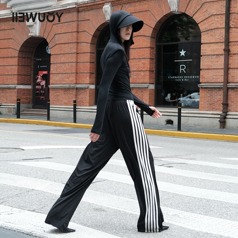 有尾iIEWUOY 防晒运动瑜伽宽松薄款拖地直筒裤子女夏季（周周）
