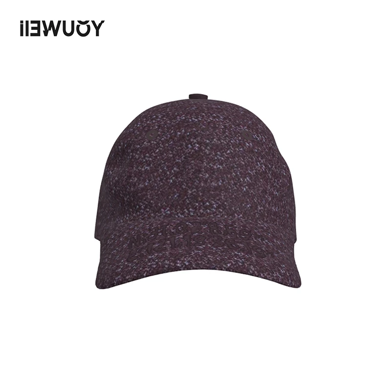 有尾YOUWEI双色针织呢棒球帽 时尚休闲经典绵羊毛鸭舌帽Y7022401