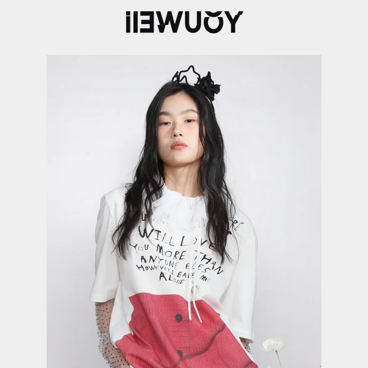 有尾YOUWEIT恤时尚休闲气质百搭宽松外穿复古上班族短袖Y1123208