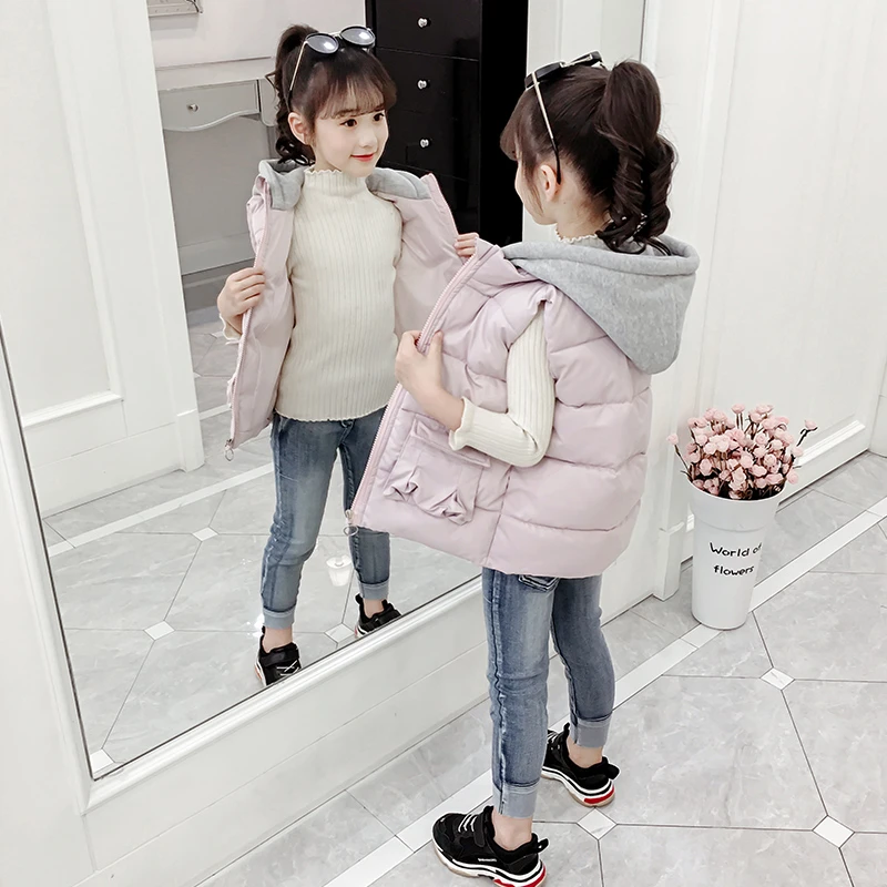女童秋冬季马甲外穿大儿童装洋气坎肩保暖加厚马甲冬装女孩背心潮