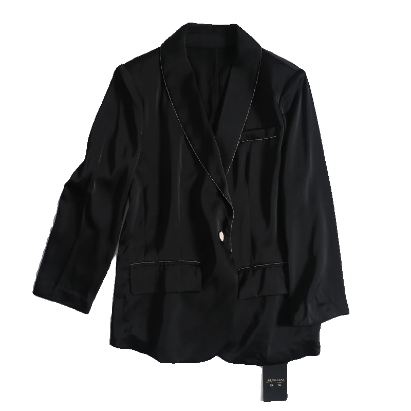 34265  柜货！ 简约休闲气质女式春夏纯色时尚百搭西装外套