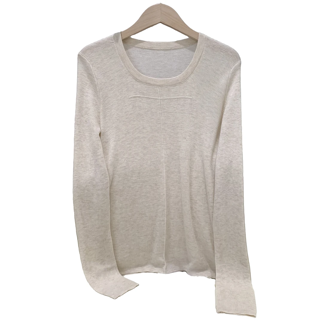 D-7160 软糯亲肤！女式秋冬百搭圆领显瘦针织衫