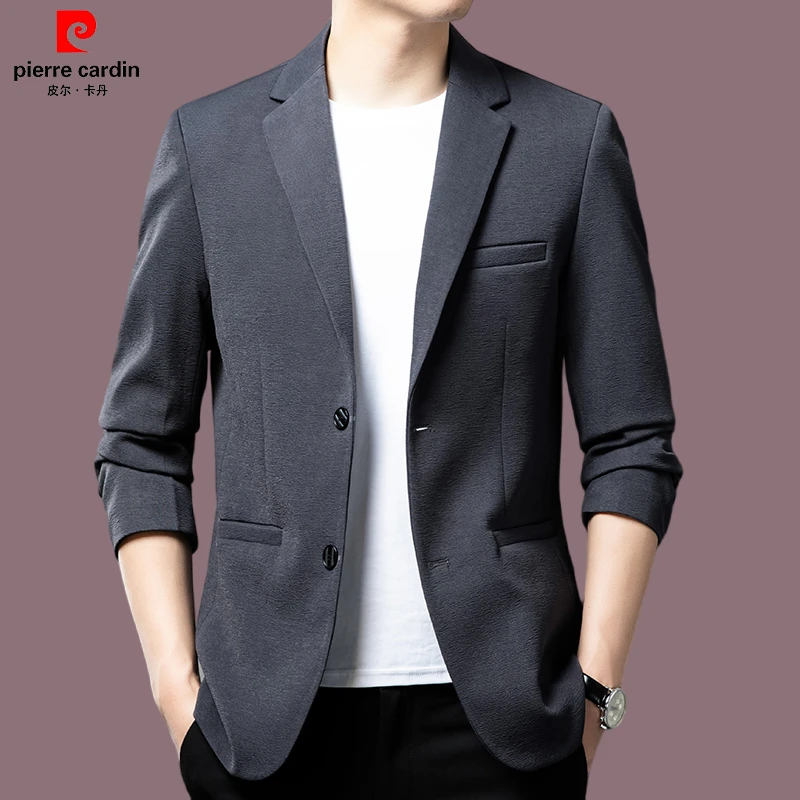 【皮尔卡丹品牌正品】秋冬男士西装外套高档时尚休闲修身韩版男西服