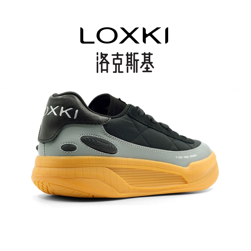 LOXKI/洛克斯基官方正品小圆鞋warm棉鞋男鞋板鞋干净感痞帅男鞋