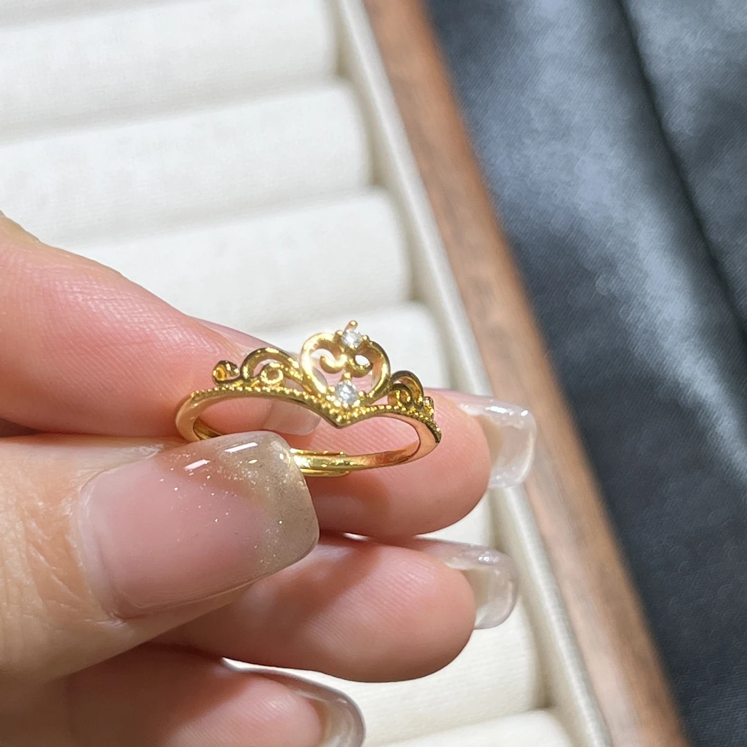 铜合金戒指 铜合金戒指 开心饰品 皇冠戒指
