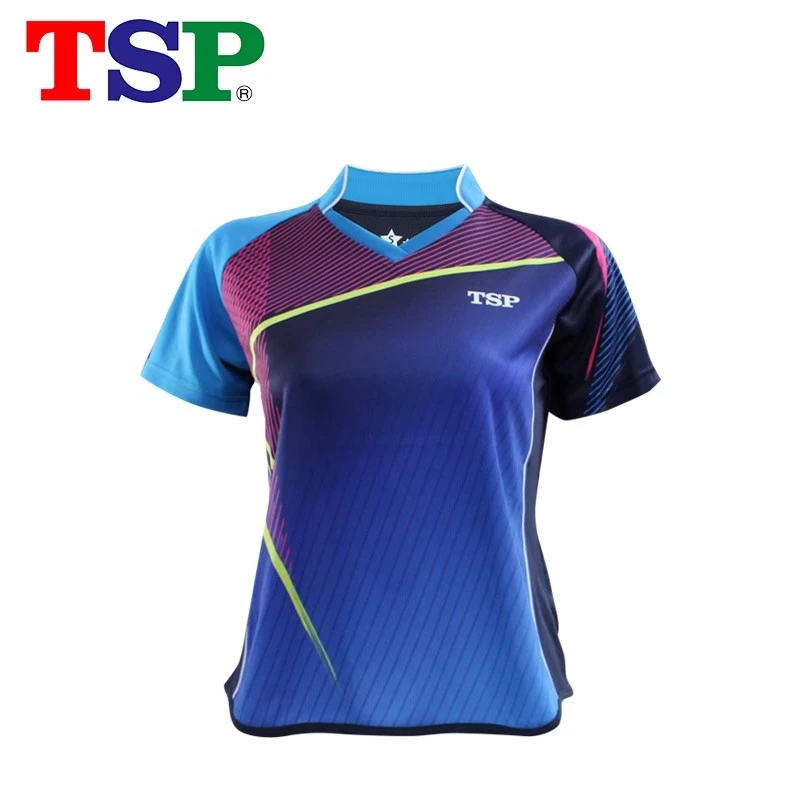 TSP女款乒乓球服装T恤球衣比赛服运动训练短袖吸汗透气速干快干