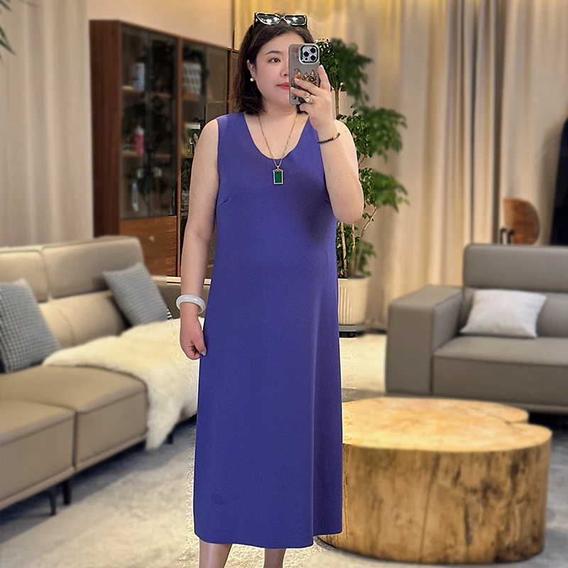 【魔术无袖裙】录途大码女装2024新款250可穿显瘦气质无袖连衣裙