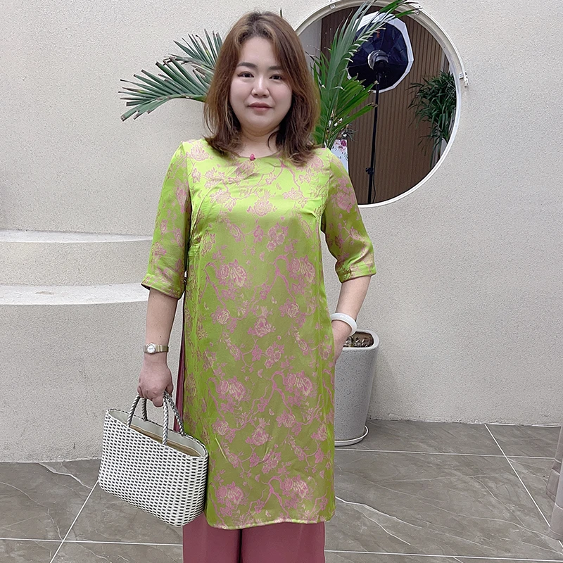 录途大码女装2022新款22801裙子套装