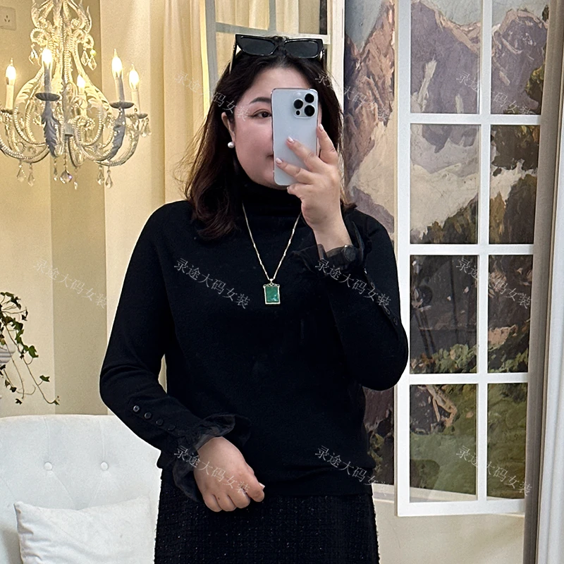 录途大码女装2024新款088毛衣