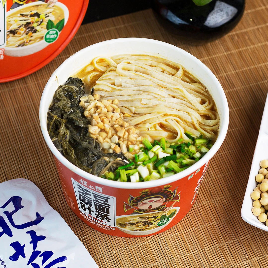 程校长芝麻叶豆面条速食方便汤面河南传统美食老家味道