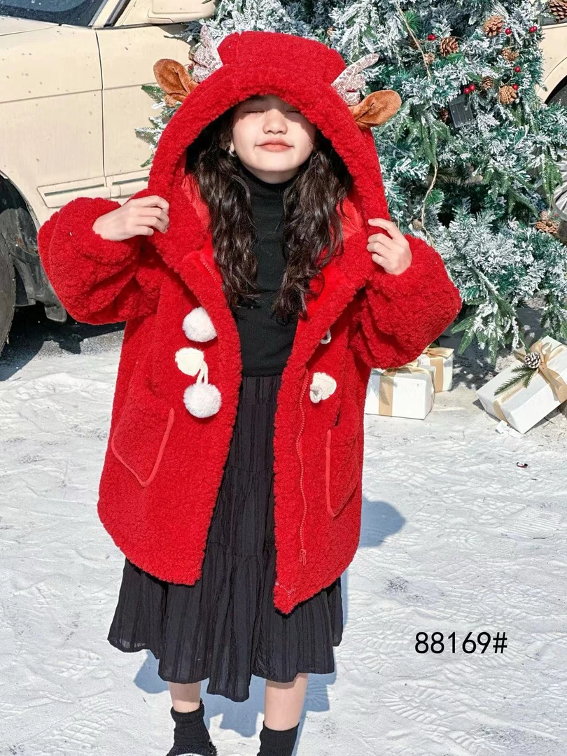 【新疆包邮】独家兽年款加绒连帽大衣外套H539