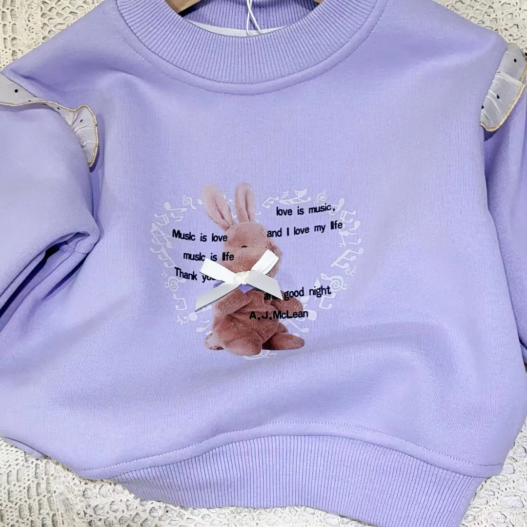 【新疆包邮】独角兽新款加绒字母兔卫衣H350