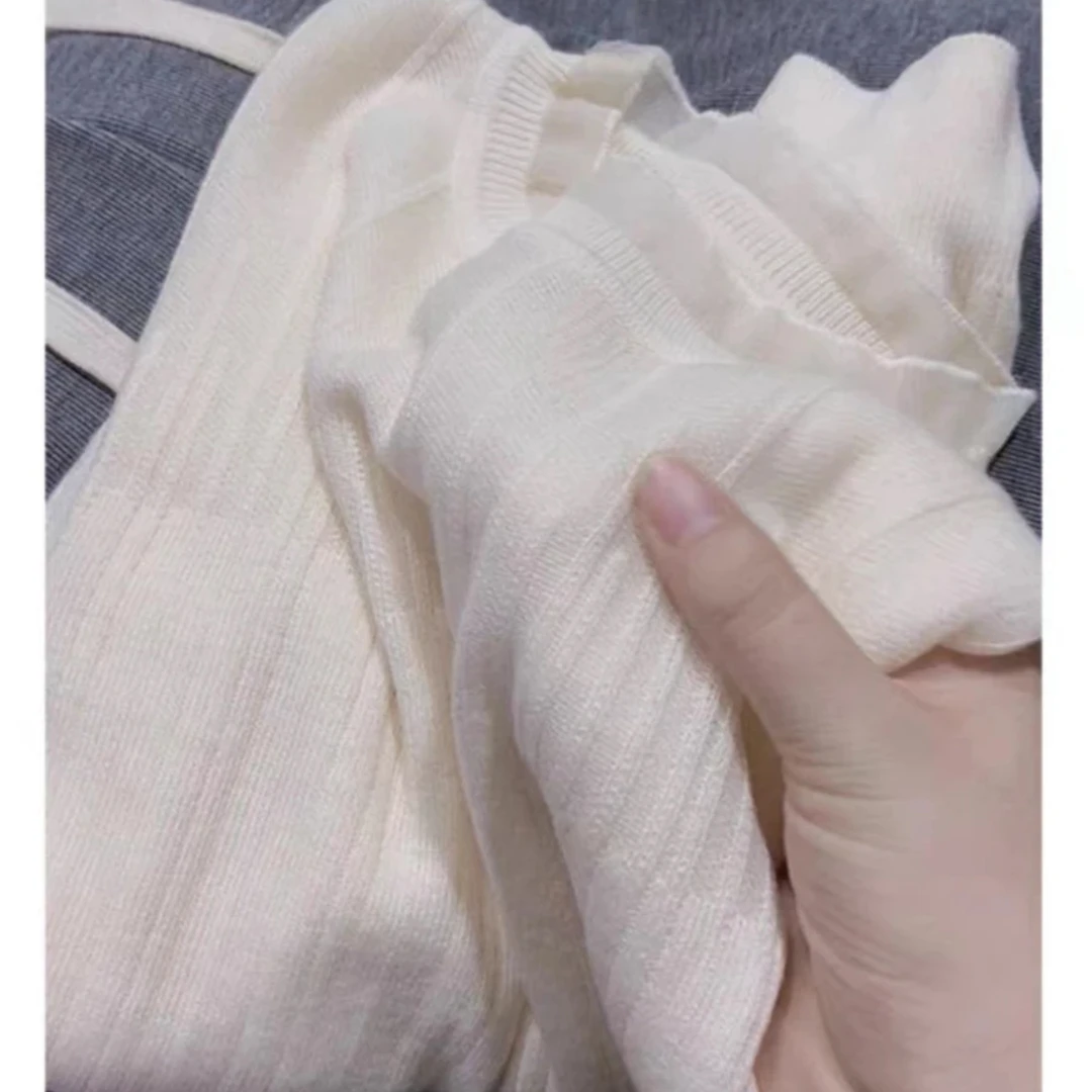 新爆款洋气打底衫半高圆领时尚显瘦长袖宽松纯色蕾丝百搭羊毛衫女