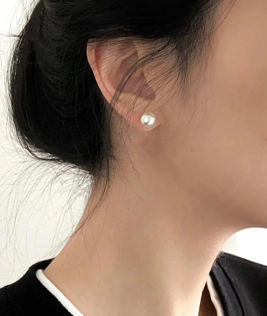 淡水珍珠耳钉7mm