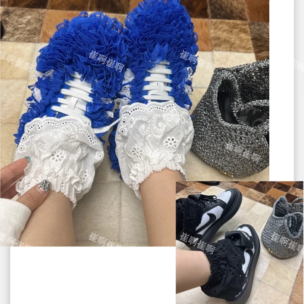 （松口）下花边女潮袜百搭高级轻奢品质ins设计师穿搭街拍网红