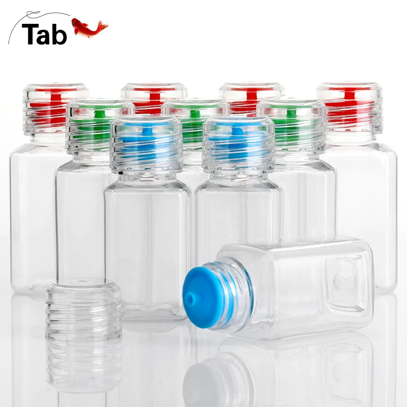 Tab钓鱼瓶液体 竞技塑料瓶分装瓶 透明饵料瓶 密封瓶 粉剂瓶