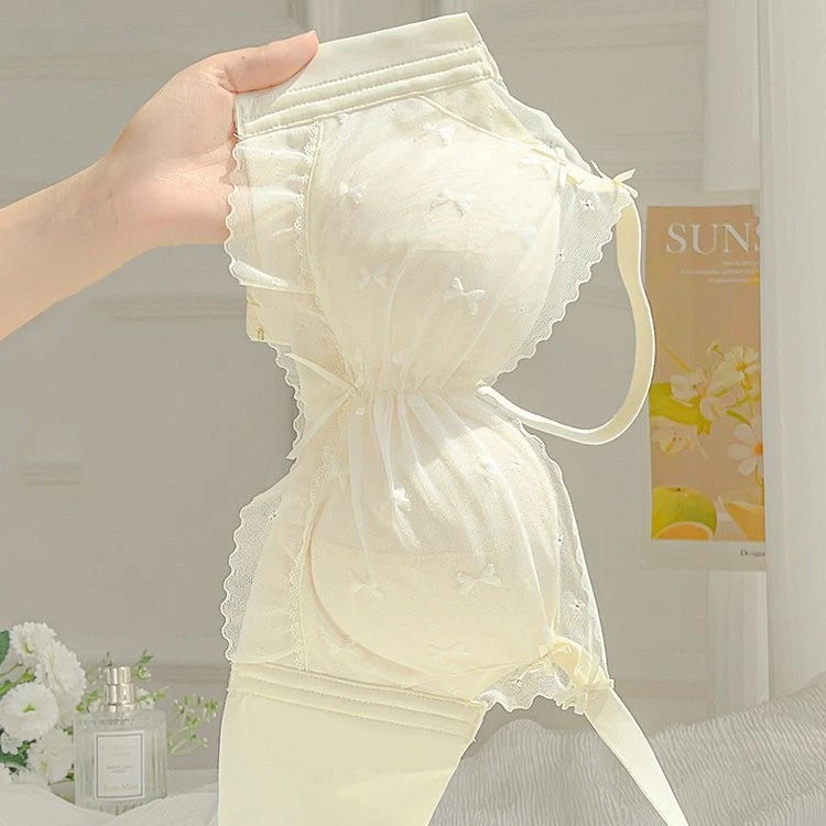 内衣女士小胸聚拢显大调整型无钢圈收副乳防下垂夏季天薄款文胸罩