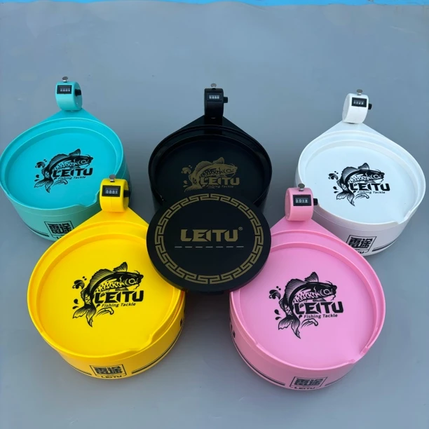 拉饵盘黑坑竞技散炮食盒加深一线拉饵盘钓鱼竞技散炮盆专用计数器