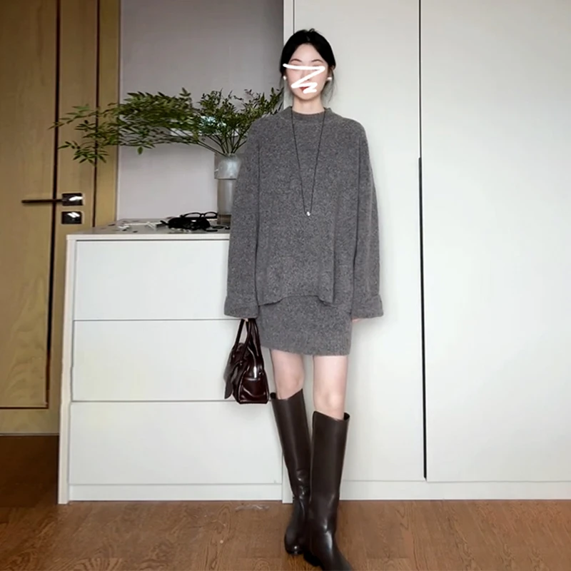 2025早春新款季穿搭气质高级感针织毛衣气质小香风套装女6491