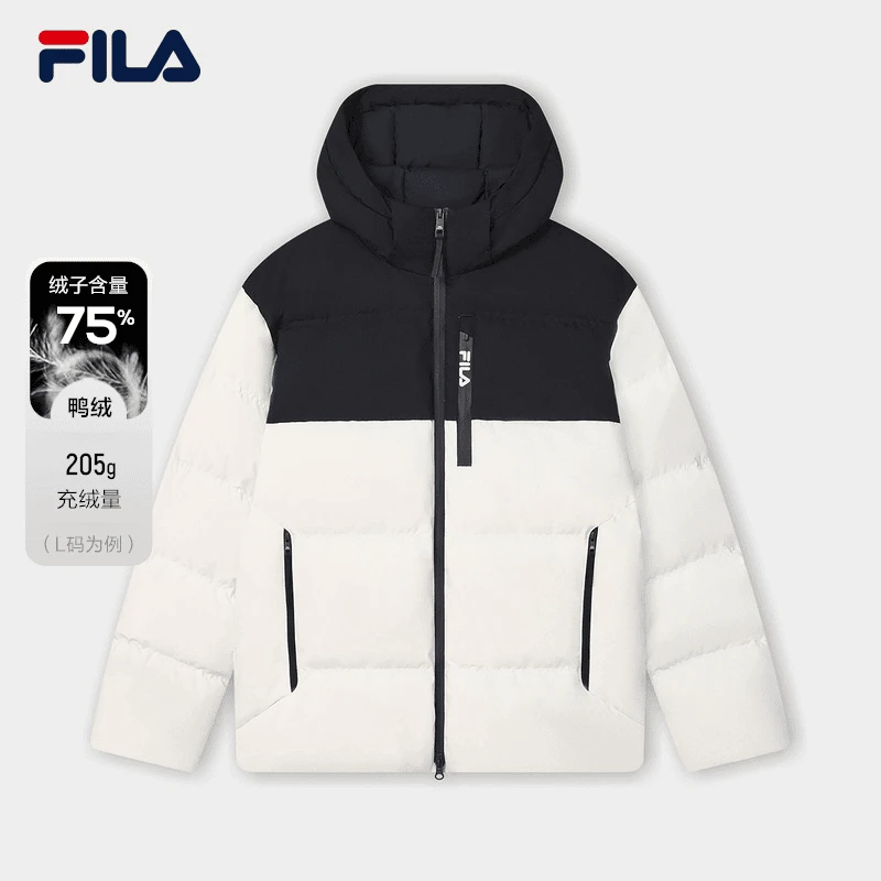 Fila/斐乐男士【时尚宽松保暖羽绒服】秋冬拼色休闲上衣F11M449911F