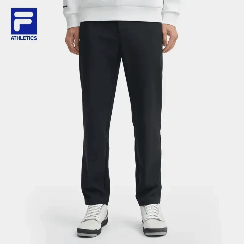 FILA斐乐男款休闲裤舒适秋冬户外保暖弹力直筒长裤F11M443802F