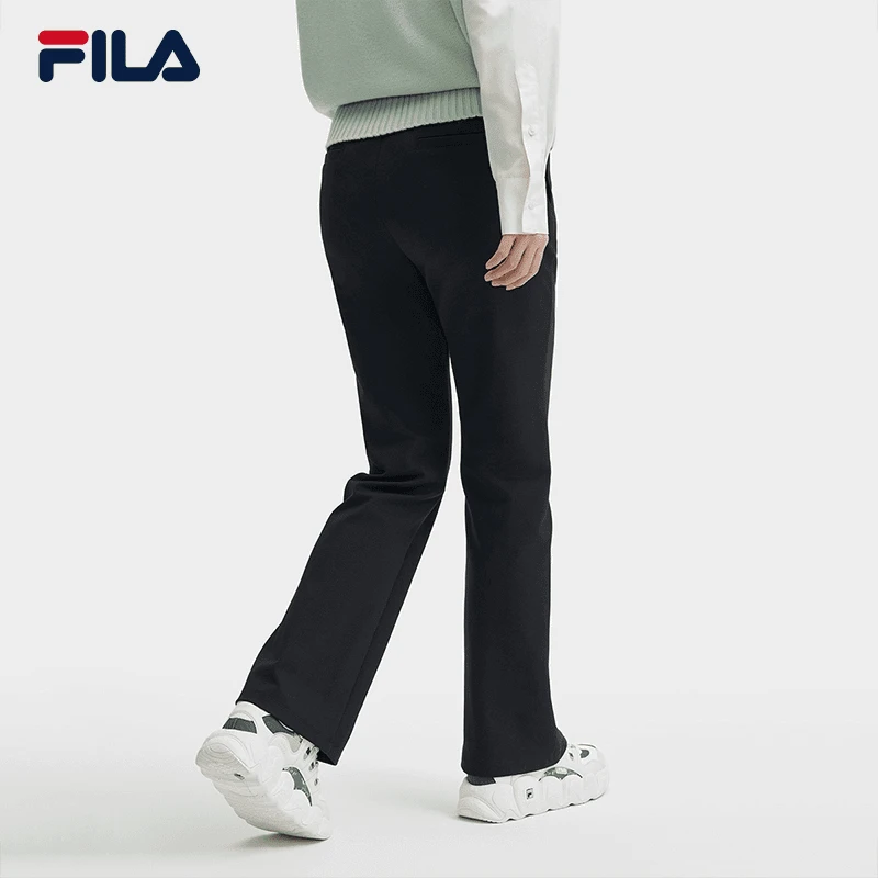 【FILA X 卢梭 斐乐】女士新款窄版微喇裤秋季休闲长裤 F11W448610F