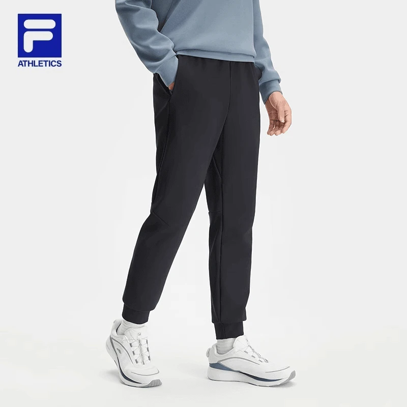 FILA斐乐男针织长裤男士24冬季基础健身运动收口休闲裤A11M441602