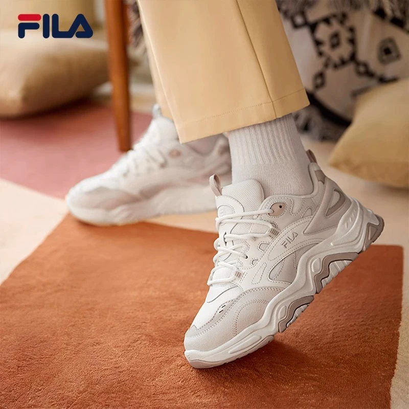 Fila/斐乐【山丘鞋1代】老爹鞋女复古运动鞋厚底透气鞋F12W312117F