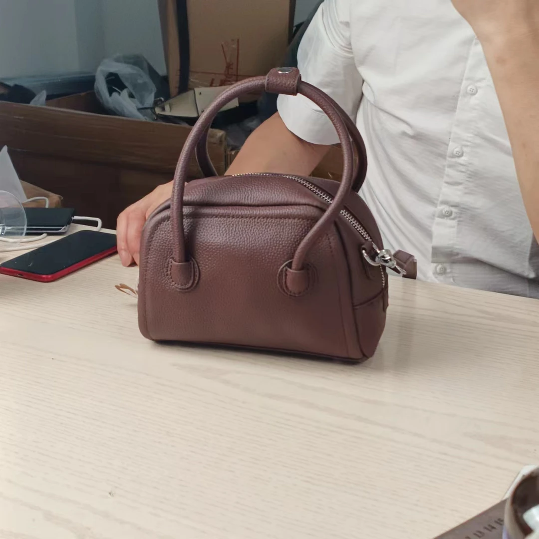 头层牛皮时尚斜挎手提包女815