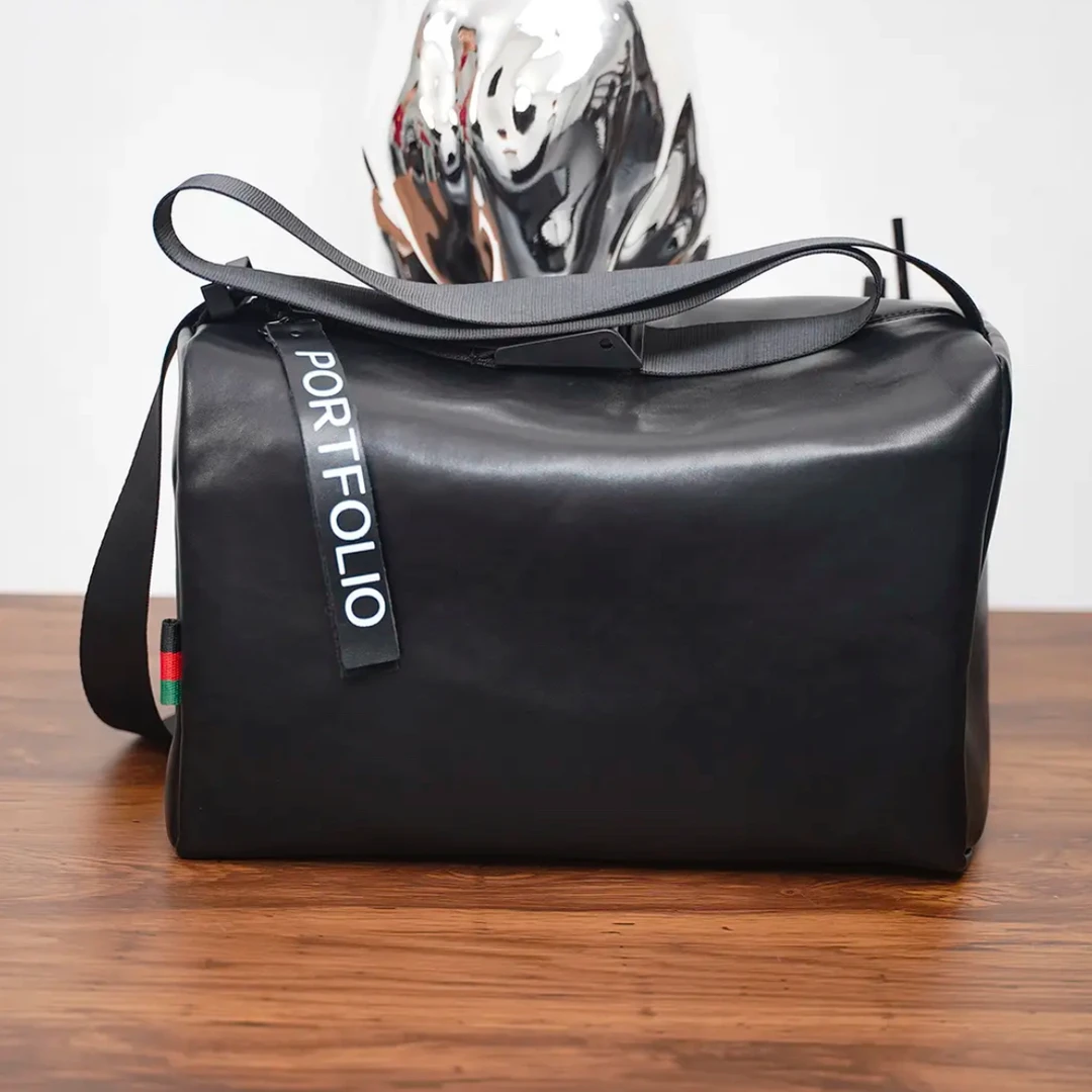 2024新版牛皮复合豆腐块运动包