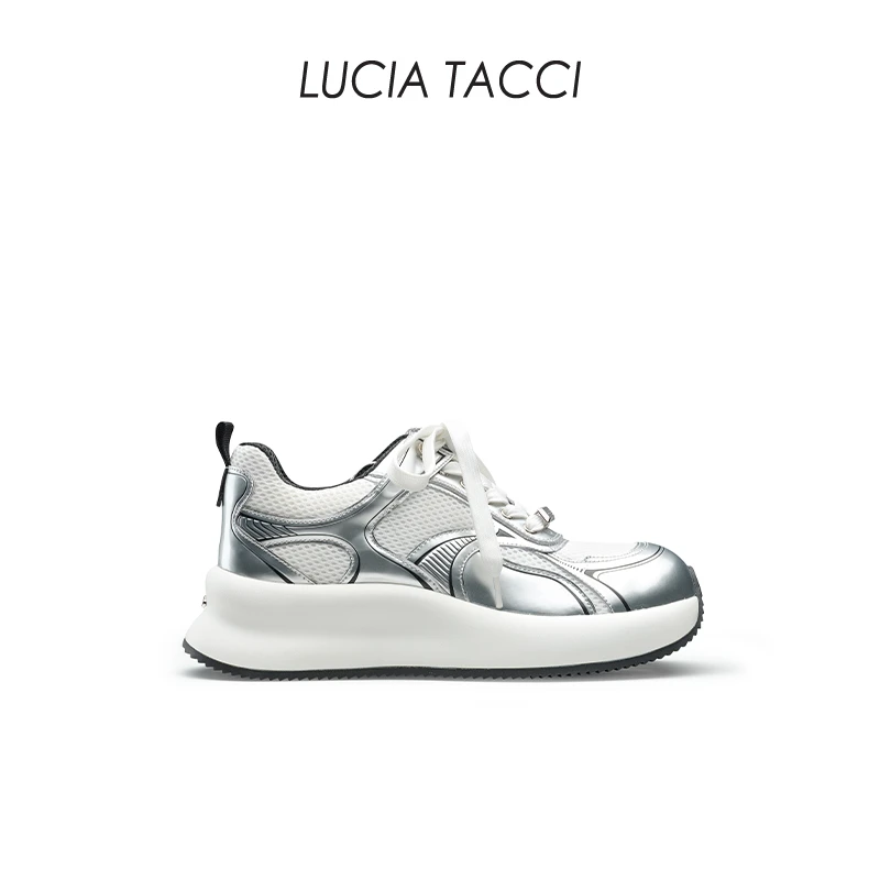 LUCIA TACCI方枪枪同款｜24春夏新品多材质拼接软萌方圆头休闲鞋