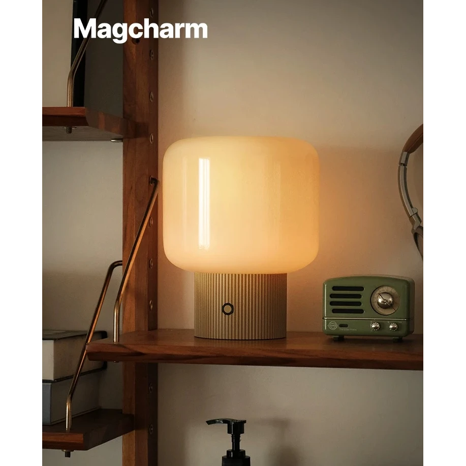 月泉台灯现代氛围灯夜灯可调光床头灯客厅装饰柜灯高级奶油风礼物