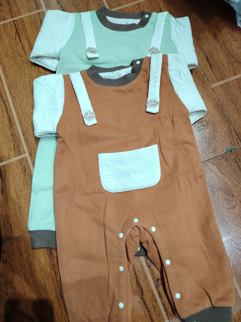 小g谷8708口袋双层肩扣连体衣