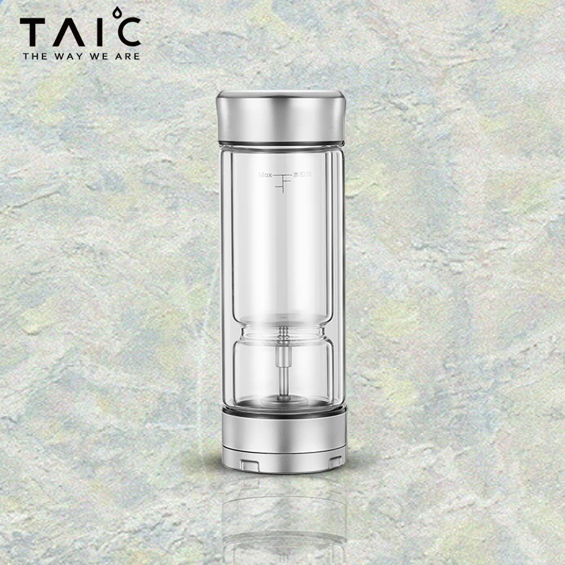 TAIC太可纯钛茶水分离杯高硼硅玻璃高档便携双层茶水杯过滤透明