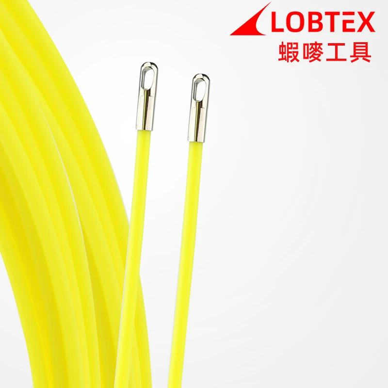 LOBTEX蝦嘜单股扁头穿线器电工线管穿管器网线引线器暗管拉线器