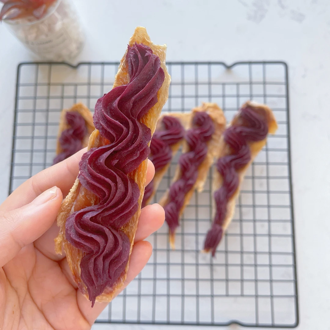 【紫薯泡芙】33麻自制宠物烘干零食磨牙粗纤维紫薯鸡肉1