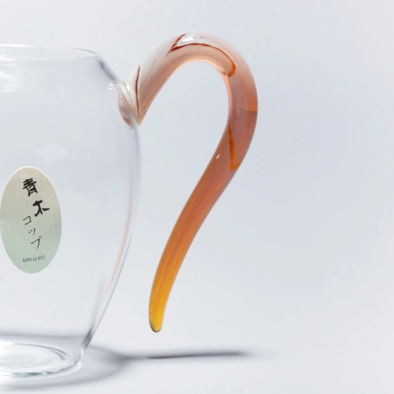 日本青木玻璃公道杯纯手工耐热琥珀色
