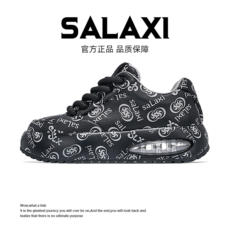 SALAXI【情侣款】潮牌春季ins国潮情侣字母印花气垫老爹S23ZM356