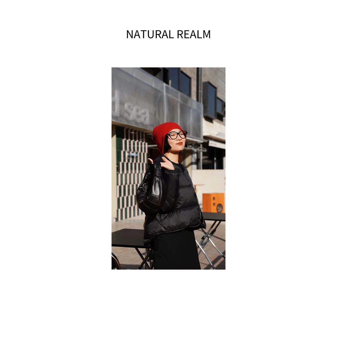 {NATURAL REALM}百搭款时尚简约棒球领白鹅绒羽绒服秋冬款