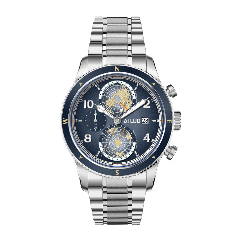 艾诺新款南北极防水夜光多功能自动机械男表-G6627