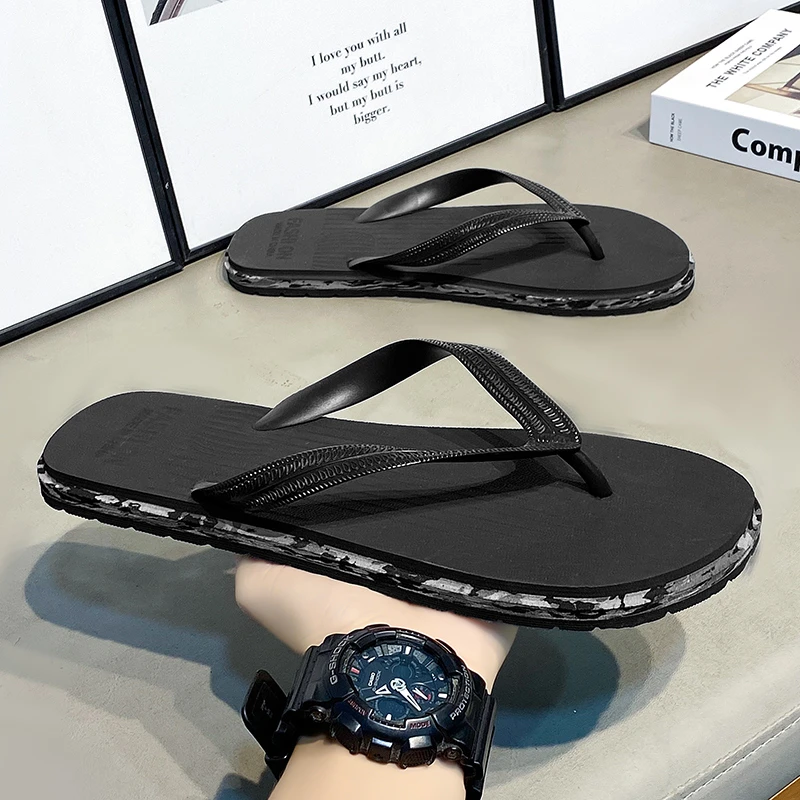 广东人字拖男夏季外穿防滑防臭橡胶夹脚越南凉拖户外运动沙滩凉鞋