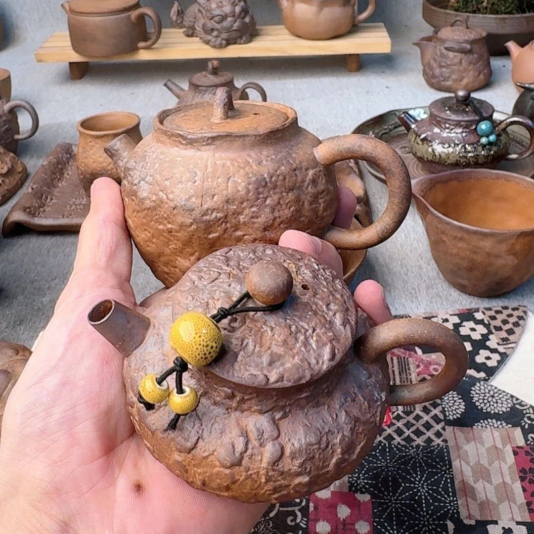 老岩泥多球壶加供春壶